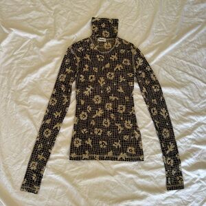 Nanushka Mesh Turtleneck Top